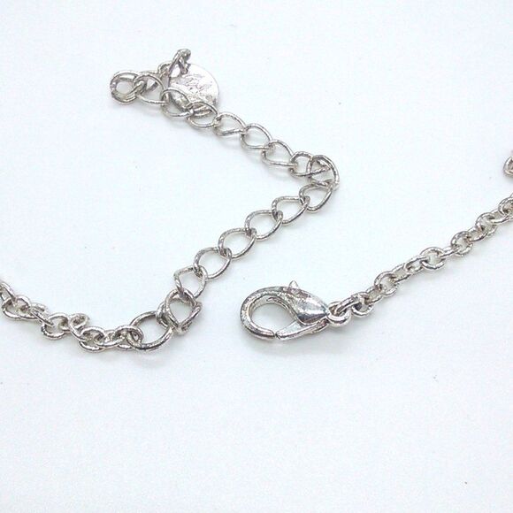 Abalone Disc Shell Necklace Browns Silver Tone Chain 16-19" - Picture 5 of 9